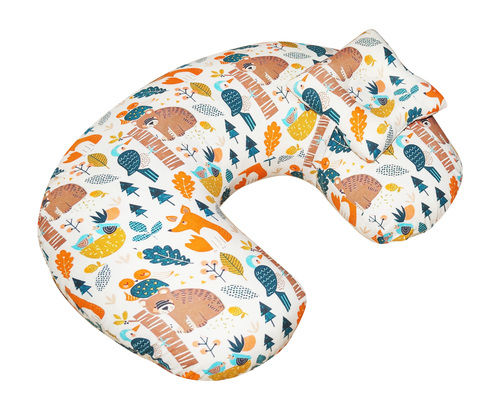 Multicolor Nursing And Feeding Pillow With Removable Outer Cover