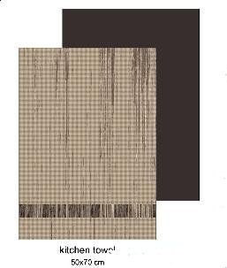 Beige And Brown Design Kitchen Towel