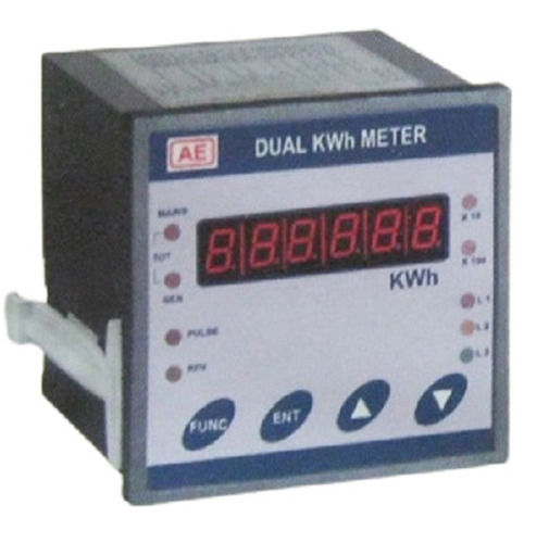 Panel-Mounted Square Shape 100% Accuracy Electrical Dual Kwh Meters