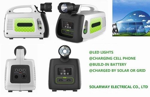 Portable Solar System - Built-In GEL Battery, LED Lights and Dual Charging Options | Ideal for Camping, Fishing, Outdoor Adventures and More