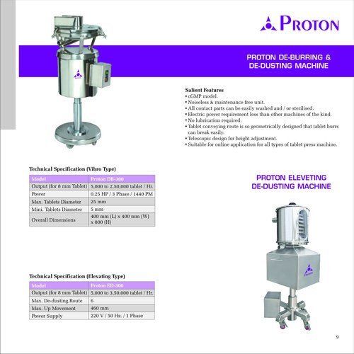 Proton De-Burring And De-Dusting Machine