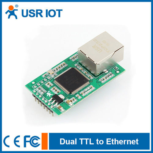 Dual Serial UART to Ethernet Module Pin Type