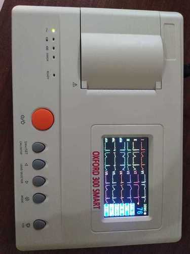 White Portable Digital Ecg Machine