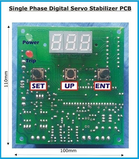 Single Phase Digital Servo Stabilizer PCB