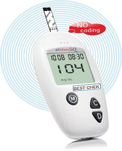 Blood Glucose Meter, Best Chek Gluco Meter, Glucometer, Safe Accu Glucose Meter
