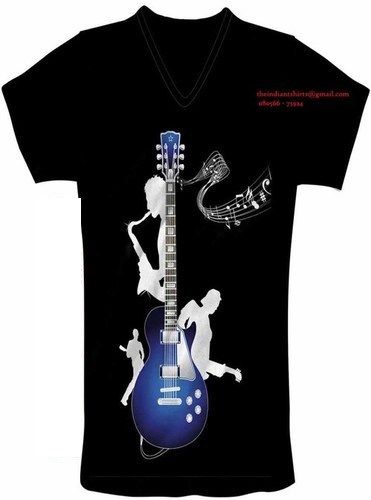 3D Guitar Printed T-Shirt