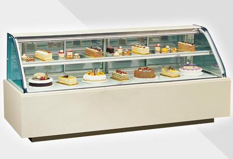 Pink & Brown & Blue & Black Supermarket Deli Display Fridge Cake Showcase