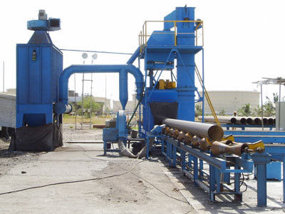 External Wall Steel Pipe Shot Blasting Machine