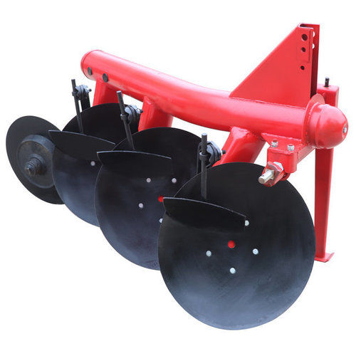 Red+Black Mounted Disc Plough With Heavy Duty Seamless Tubing Frame And With 2,3,4,5,6 Disc