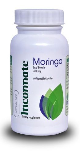 Moringa Leaf Powder Capsule - 400 mg Organic Moringa Leaf, USDA Certified, No Side Effects, Non-Toxic, GMP Compliant, Packaged with Silica Gel Protection