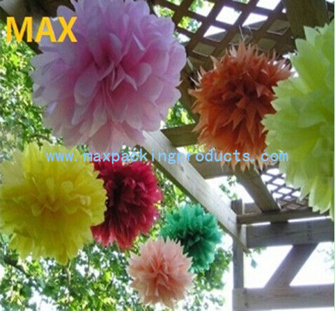 Colorful (4"-36") Tissue Paper Pom Poms Flower Balls for Decoration