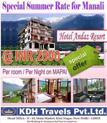 Special Summer Tour Service for Manali By Kdh Travels Pvt. Ltd.