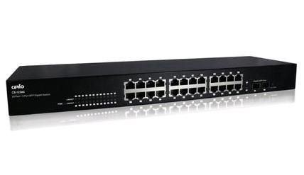 PoE CS-2000 Series - 2 Combo Gigabit + 24 Port 10/100M Web Managed PoE+ Switch (380Watt Power)