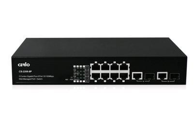 PoE CS-2000 Series - 2 Combo Gigabit + 8 Port 10/100M Web Managed PoE+ Switch