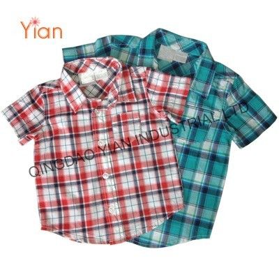 Baby Checked Poplin Shirt