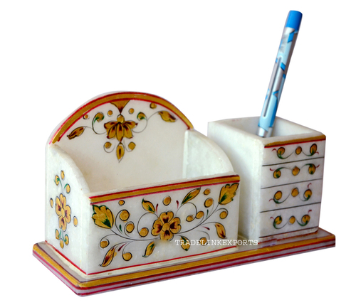 Marble Mobile Stand and Pen Holder