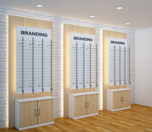 Rectangular Optical Wall Display Units 