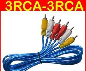 Transparent 3RCA to 3RCA Audio Video Cables