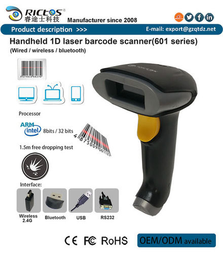 Handheld 1d Laser Barcode Scanner For Supermarket