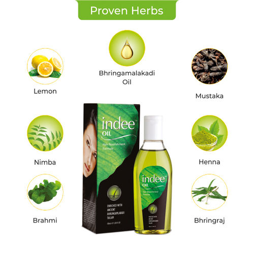 100% Pure and Natural Indee Herbal Hair Oil