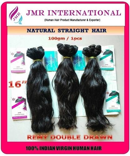 Remy Double Drawn Natural Straight Machine Weaving Hair 