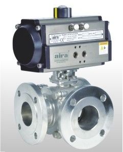 3 Way Pneumatic Ball Valve