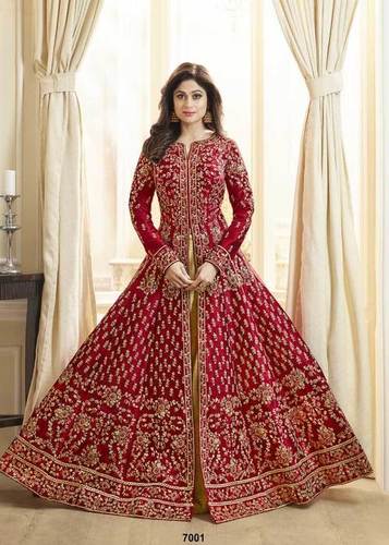 Buy Olive Green Stunning Indo Western Designer Wedding Anarkali Suit  Anarkali  Suits