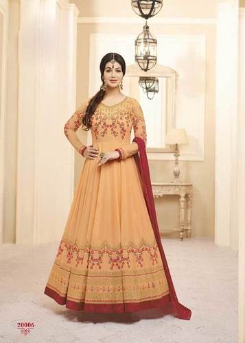 Georgette Zari Heavy Net Embroidery New Designed Wedding Wear Anarkali Suits  at Rs 1790 in Surat