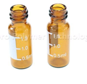 8mm Amber Screw Top Vials With Writing Patch