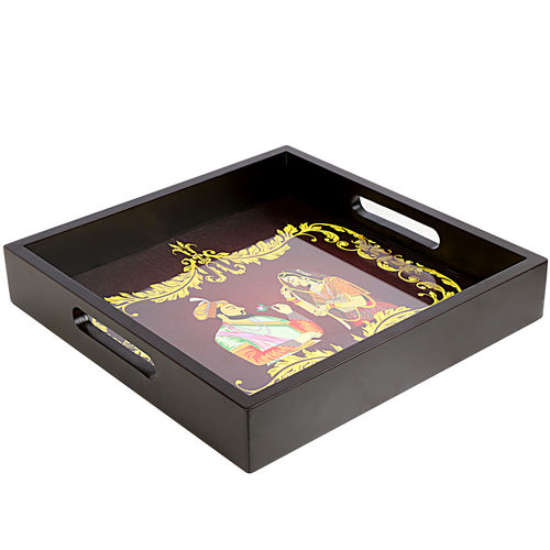 Indian King Queen Wooden Tray