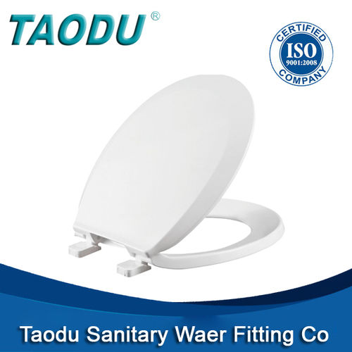 Round Plastic Toilet Seat Cover With Soft Closing Hinges