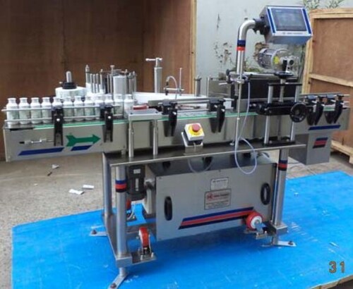 Round Bottle Sticker Labeling Machine - Stainless Steel, Automatic Operation, 8-150 mm Label Height | +/- 0.5 mm Accuracy, PLC Control System, Electric Drive Type, 1-Year Warranty