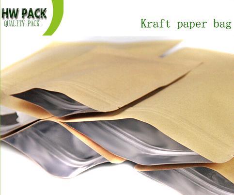 Multi Color Natural Kraft Paper Food Bag