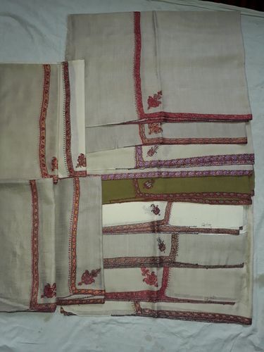 Attractive Pashmina Hand Embroidery Stoles - Color: As Per Choice