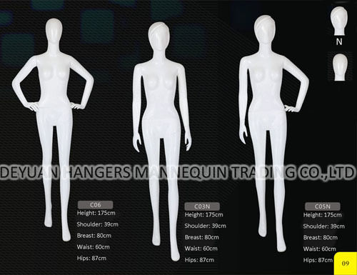 Glossy White Standing Female Mannequin