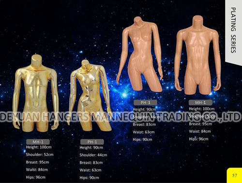 Electroplated And Water Transfer Half Body Mannequin