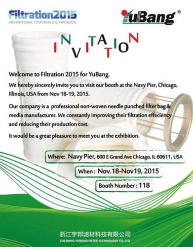 Non Woven Needle Punched Filter Fabric By Zhejiang Yubang Filter Technology Co., Ltd.