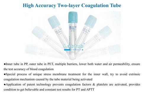 Coagulation Tube - 13x75mm Plastic, 2ml | Advanced Multi-Barrier Design for Accurate Blood Coagulation Testing