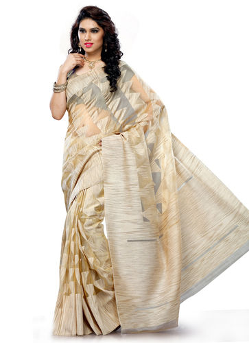 Woven Faux Organza and Art Gicha Silk Saree