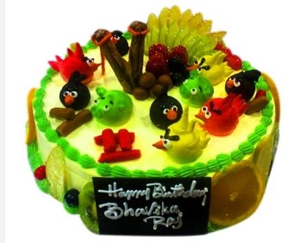 Angry Bird Fruit Cake