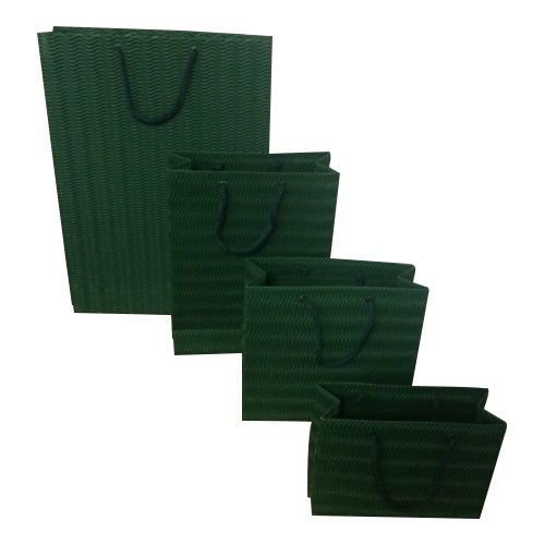 Euro Flute Green Paper Bag