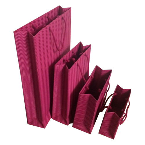 Euro Flute Pink Paper Bag