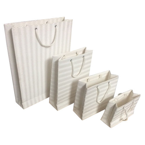 Euro Flute White Paper Bag