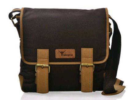 Leather Canvas Sling Bag