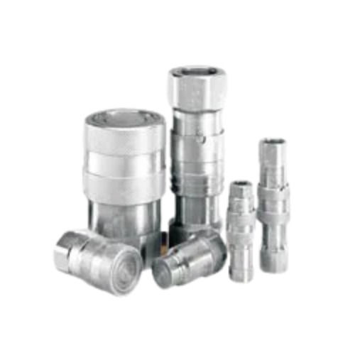 Flat Face Couplings - Metal, Varying Sizes, Silver | ISO 16028 Compliant, Durable, Leakage Resistant