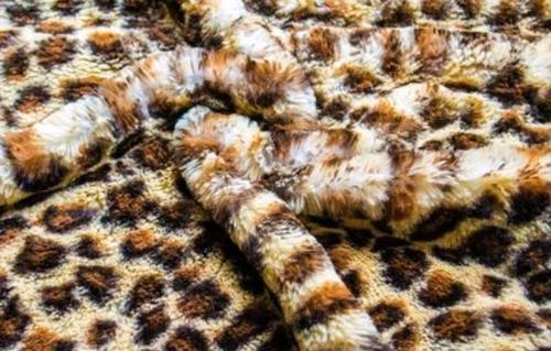 Fake Fur Imported Printed 2 Fabric (20MM)