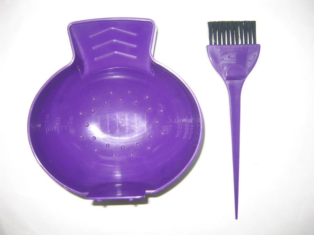 Hair Color Bowl & Brush W/ Hook