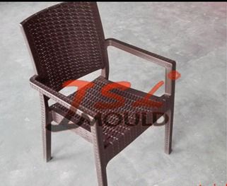 Customized Plastic Rattan Chair Mould With Armrest