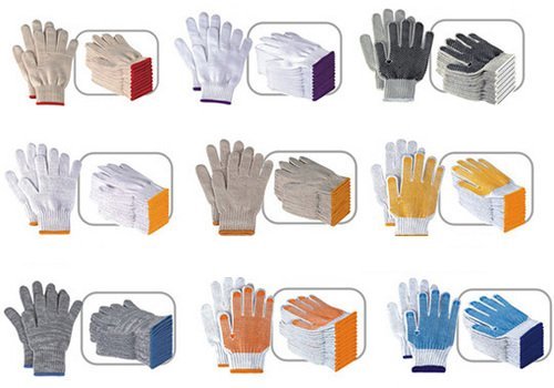 Multi Color Pvc Dotted Gloves For Safety Work