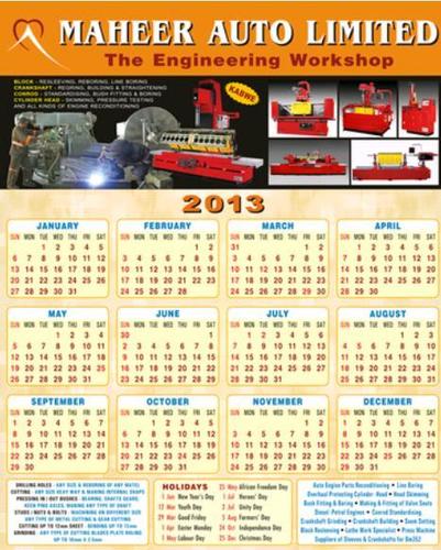 Calender Printing Services